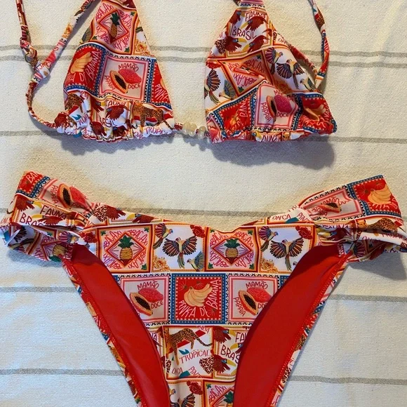 Colorful Patterned Bikini Set - Picture 3 of 12